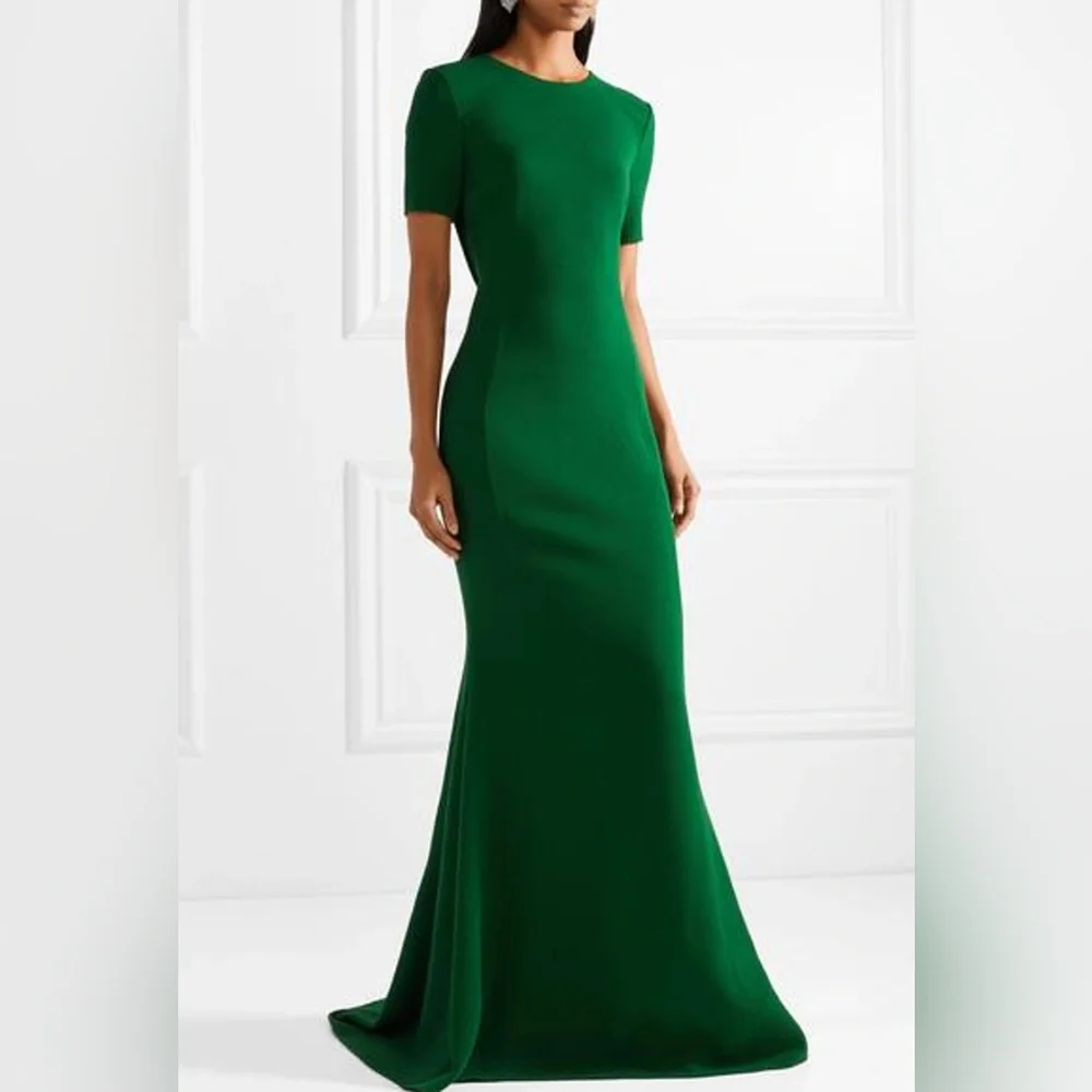 $3,690 NEW OSCAR DE LA RENTA GREEN VIRGIN WOOL RUNWAY DRESS 8